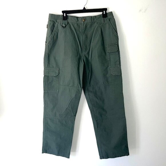 5.11 Tactical Performance Pants Mens Size 34x30 Pure Cotton Canvas 74251 Green - Picture 8 of 9